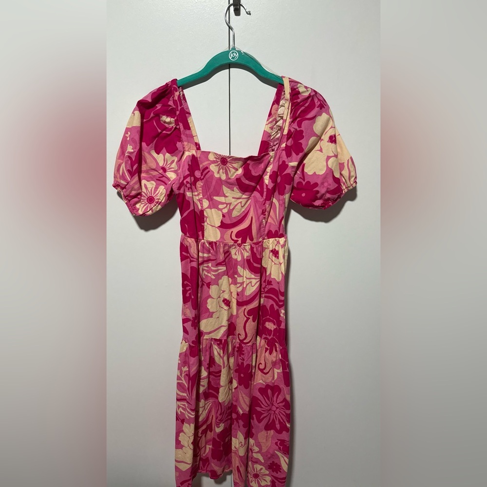 Floral Pink and Cream Dress